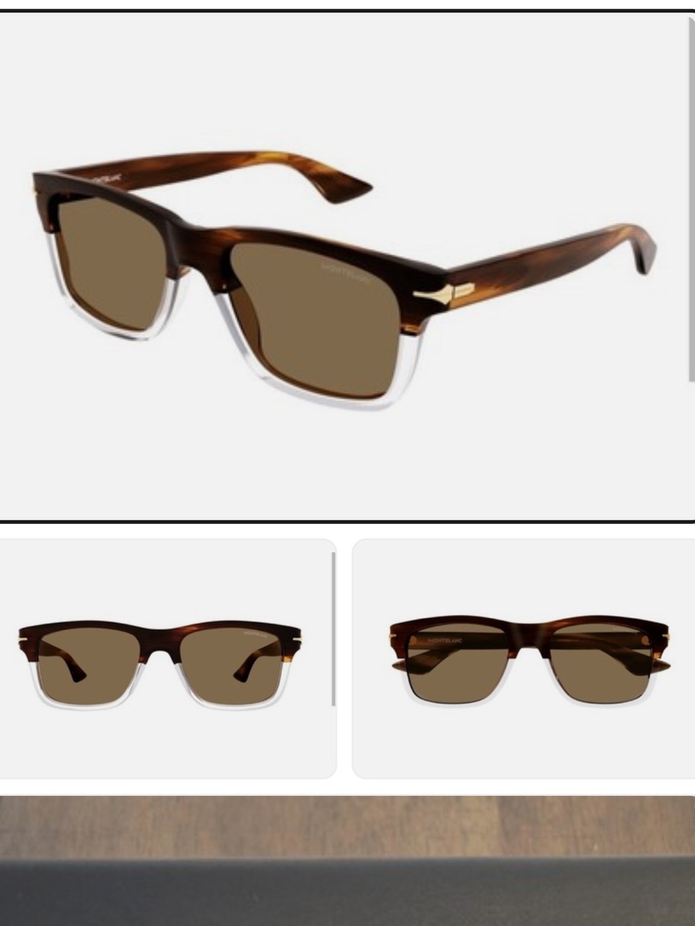 Montblanc Tortoise Frame Sunglasses with Brown Lenses - Picture 6 of 6